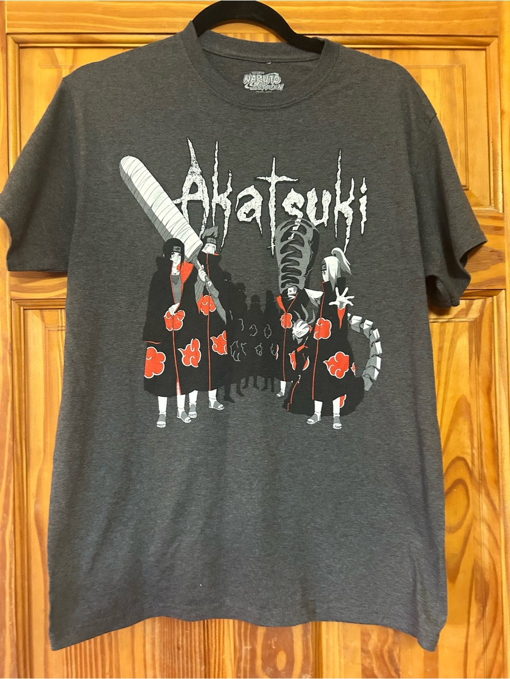 Naruto Akatsuki Graphic Tee for adult med Gray